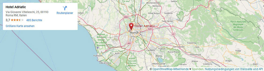 Map Hotel Adriatic